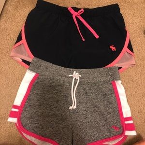 2 Pairs A&F Kids size 7-8 shorts